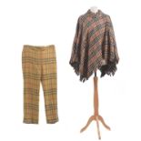 A Burberry wool poncho,