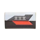 A Chanel Triple Logo Flap Wallet,