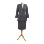 A two-piece suit by Mugler,