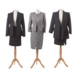 Three designer suits,