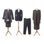 Three designer suits,