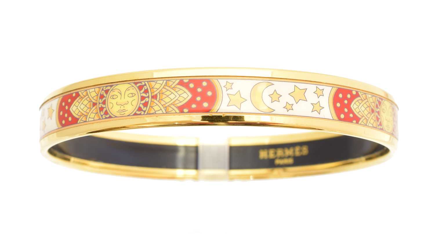 A Hermès enamel bangle bracelet,