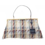 A Burberry tweed bag,