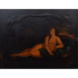 Continental School (19th/20th century) Reclining female nude