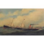 Maritime School (19th century) The Sail Steam Ship "Delaware" on Passage