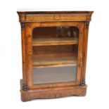 Victorian figured walnut pier cabinet