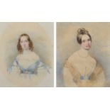English School (19th century) Female portraits