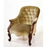 Victorian deep-buttoned armchair