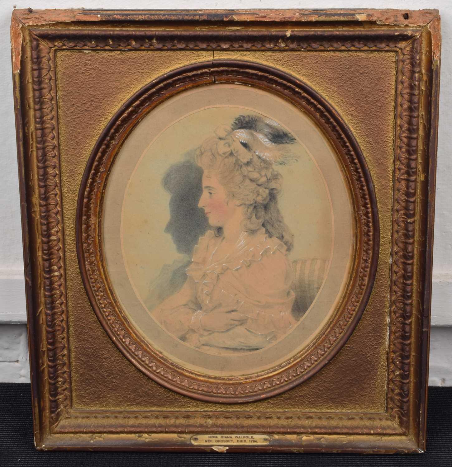 English School (18th/19th century) Portrait of the Honourable Diana Walpole, neé Grosset - Image 2 of 3