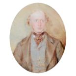 English School (19th century) Two miniature portraits of Reginald Robert Walpole (1817-1880)