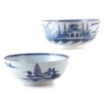 Delft bowl and a Pearlware bowl.