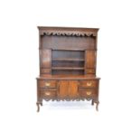 Early 20th-century oak dresser of George III design