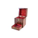 George III figured mahogany medicine box