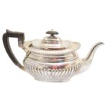 A George V silver teapot,