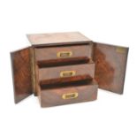 Victorian figured walnut tabletop cabinet