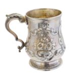 A George II silver mug,