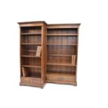 20th-century floor standing bookcase and one other