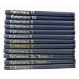 Twelve binders containing ephemera