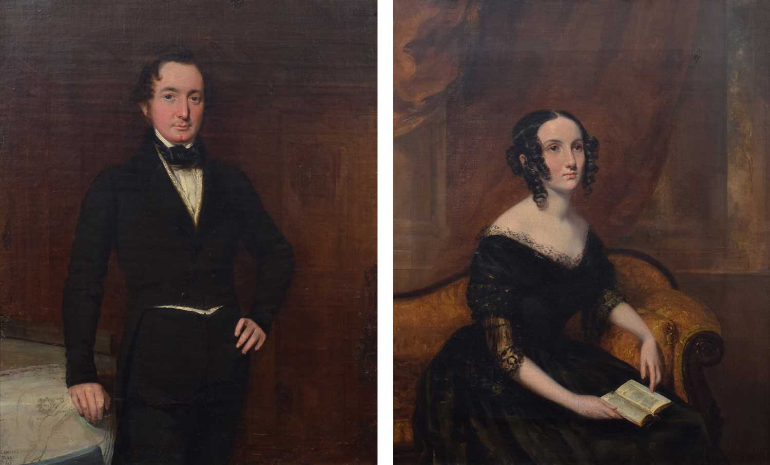 John B. Fleming (Scottish 1792-1845) Portraits of Mr. Charles Cuningham of Cairncurran and his wife