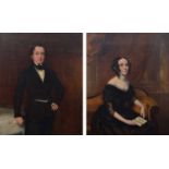 John B. Fleming (Scottish 1792-1845) Portraits of Mr. Charles Cuningham of Cairncurran and his wife