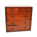 Early 20th-century hardwood military chest