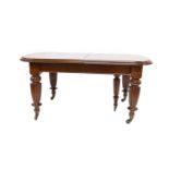 Victorian mahogany extending dining table