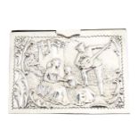 A Victorian silver playing card case,