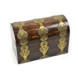 Wooden & brass casket box