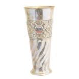 A Victorian silver vase,