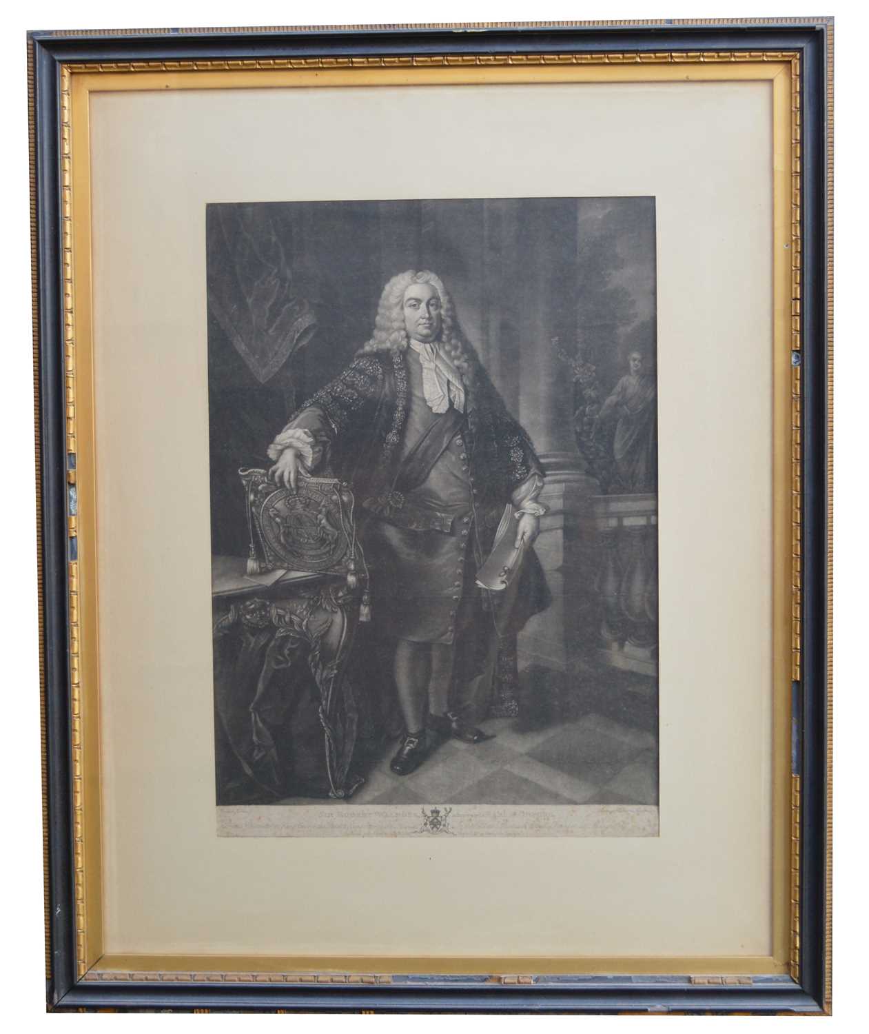 English School (18th century) Portrait of Sir Robert Walpole afterwards Earl of Orford (1676-1745) - Image 3 of 3