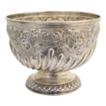 A Victorian silver rose bowl,