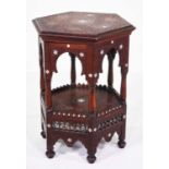 Late 19th-century hardwood Moroccan occasional table