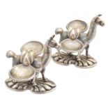 A pair of Peruvian silver models,