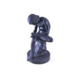 Victorian bronze figure boy with thorn