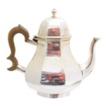 An Edward VII silver teapot,