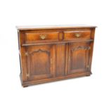 20th-century oak side cabinet