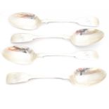 Four Victorian teaspoons,