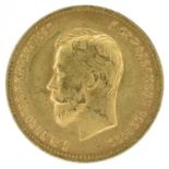 Russia, Nicholas II (1894-1917), 10 Roubles, 1899, gold, VF.