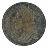 Ireland, James II, 'Gunmoney' coinage, Halfcrown and Shilling (2).