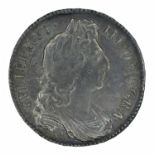 King William III, Halfcrown, 1696 OCTAVO, C (Chester).