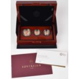 Elizabeth II, United Kingdom, 2018, Premium Three-Coin Gold Proof Set, Royal Mint.