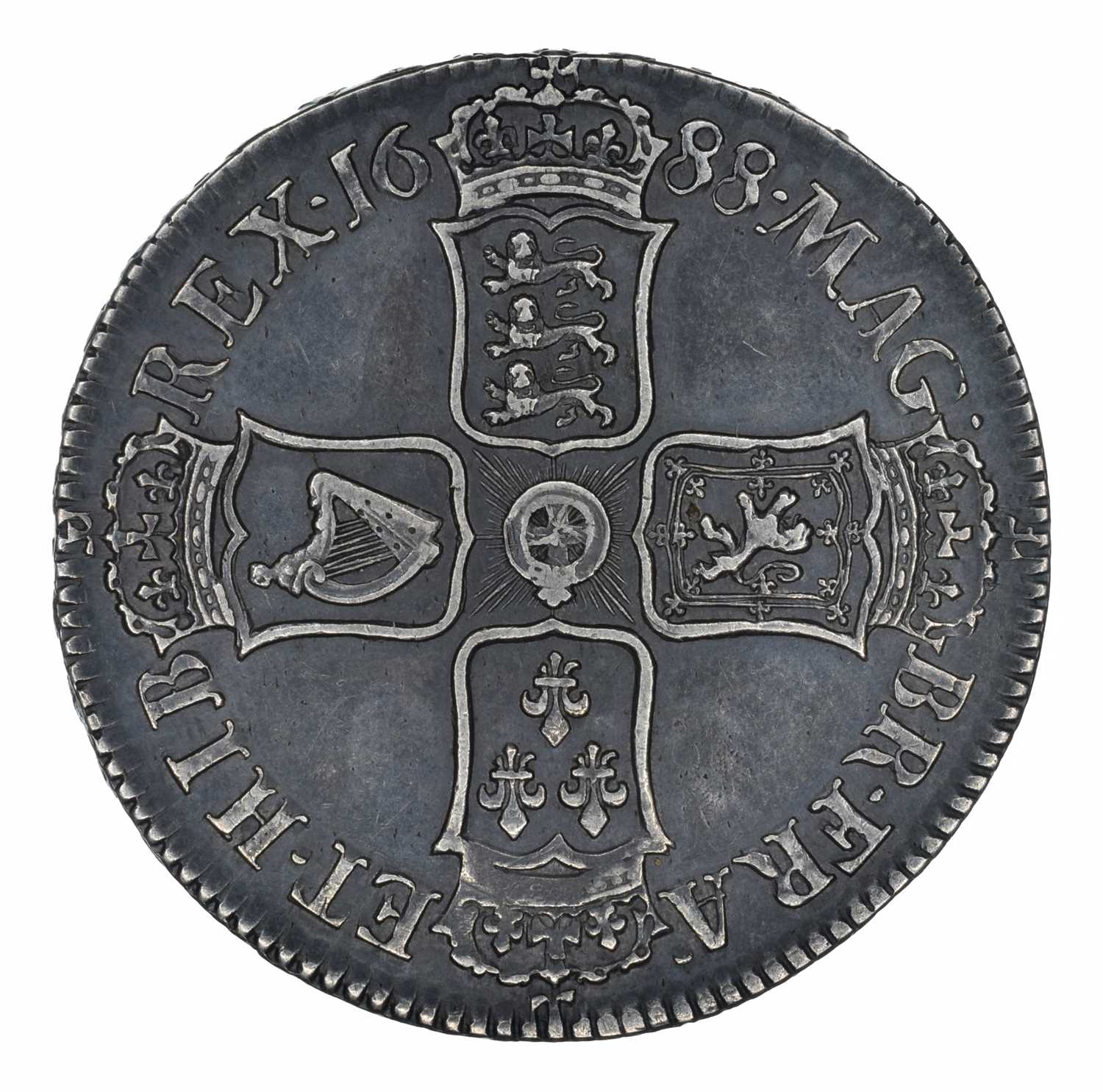 King James II, Crown, 1688 QVARTO. - Image 2 of 2