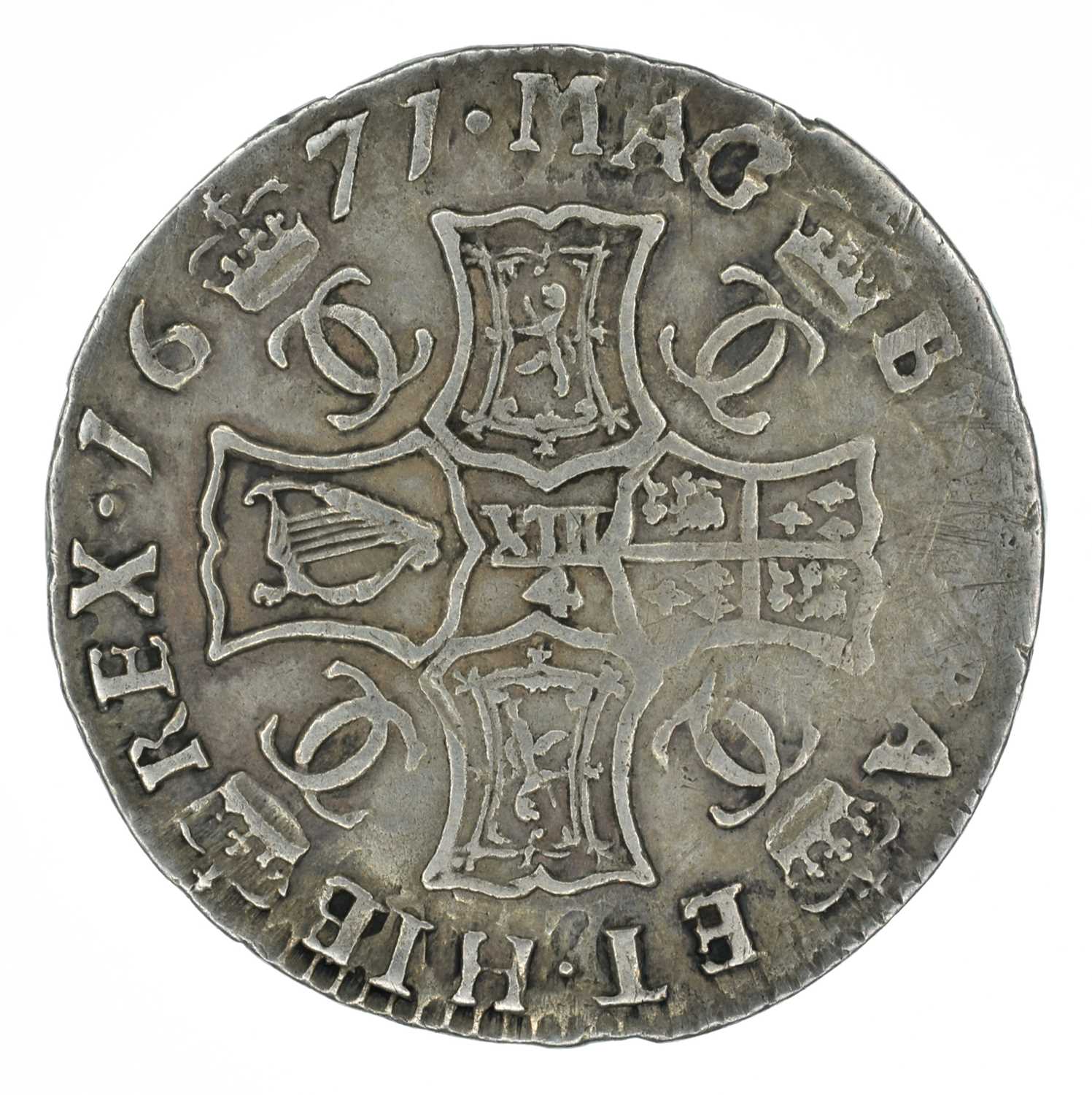 Scotland, King Charles II, Merk, 1671. - Image 2 of 2