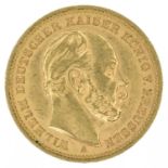German States, Prussia, Wilhelm I (1861-1888), 20 (Twenty) Mark, 1888, gold, EF.