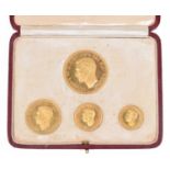 A George VI 1937 Gold Proof Four Coin Specimen Set.