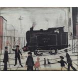 L.S. Lowry R.A. (British 1887-1976) "The Level Crossing"