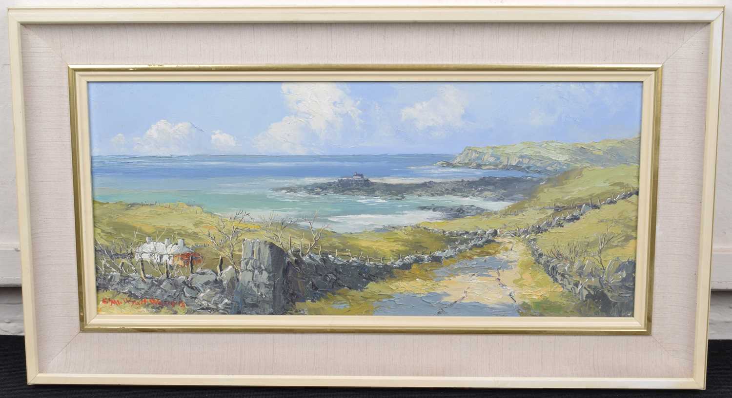 Charles Wyatt Warren (British 1908-1983) "St Cwyfan's Church, Llangwyfan, Anglesey" - Image 2 of 4