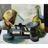 Geoffrey Key (British 1941-) "Scales and Bottle"