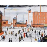 John Hanley (British 1947-) "Back to Work" after L.S. Lowry