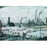 L.S. Lowry R.A. (British 1887-1976) "An Industrial Scene"